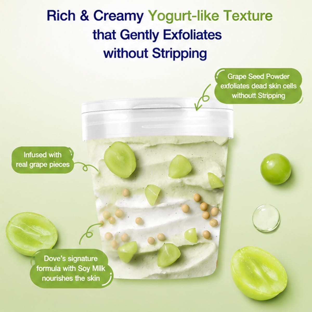 Dove Fresh Muscat Grape & Soymilk Body Scrub