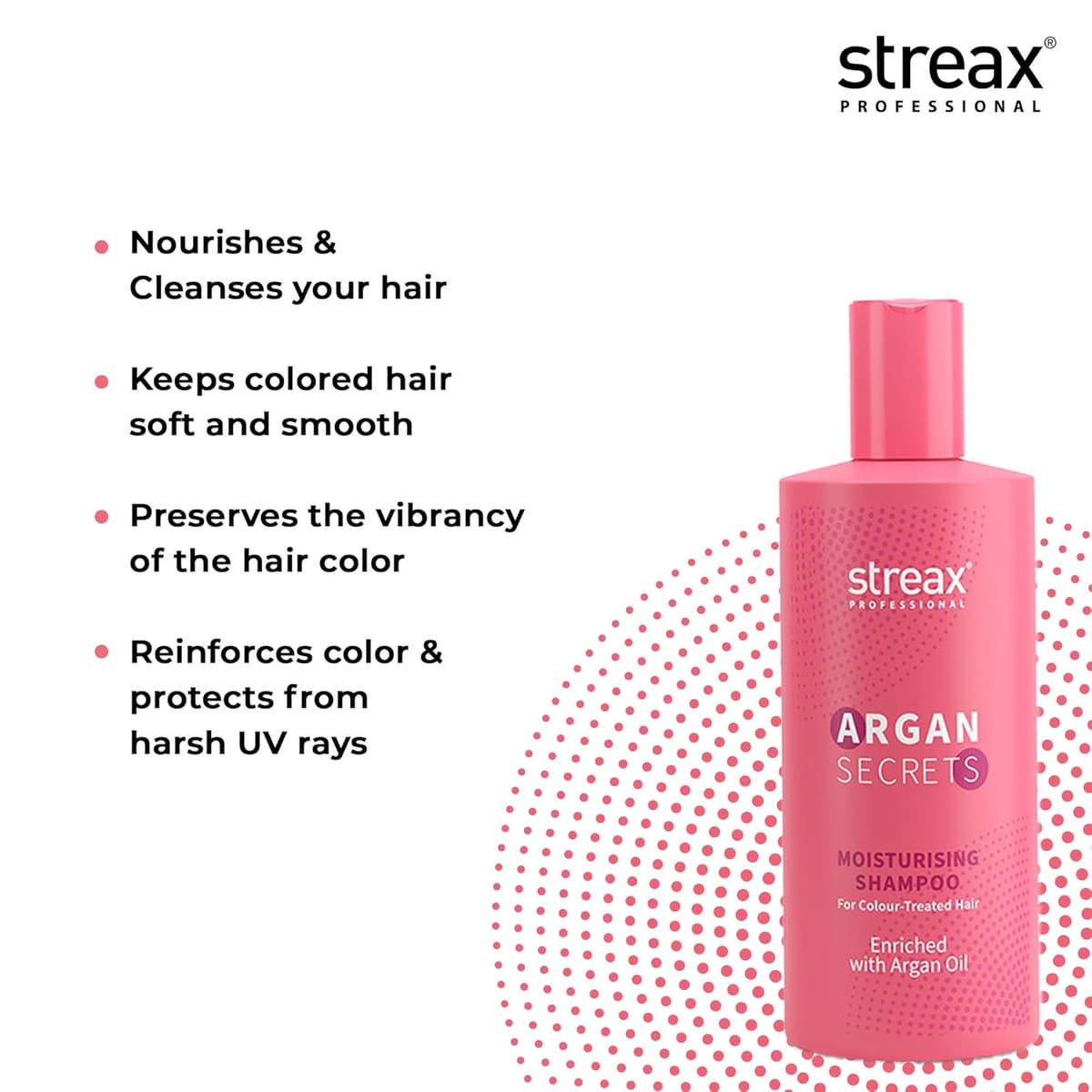 Streax Argan Secrets Moisturising Shampoo