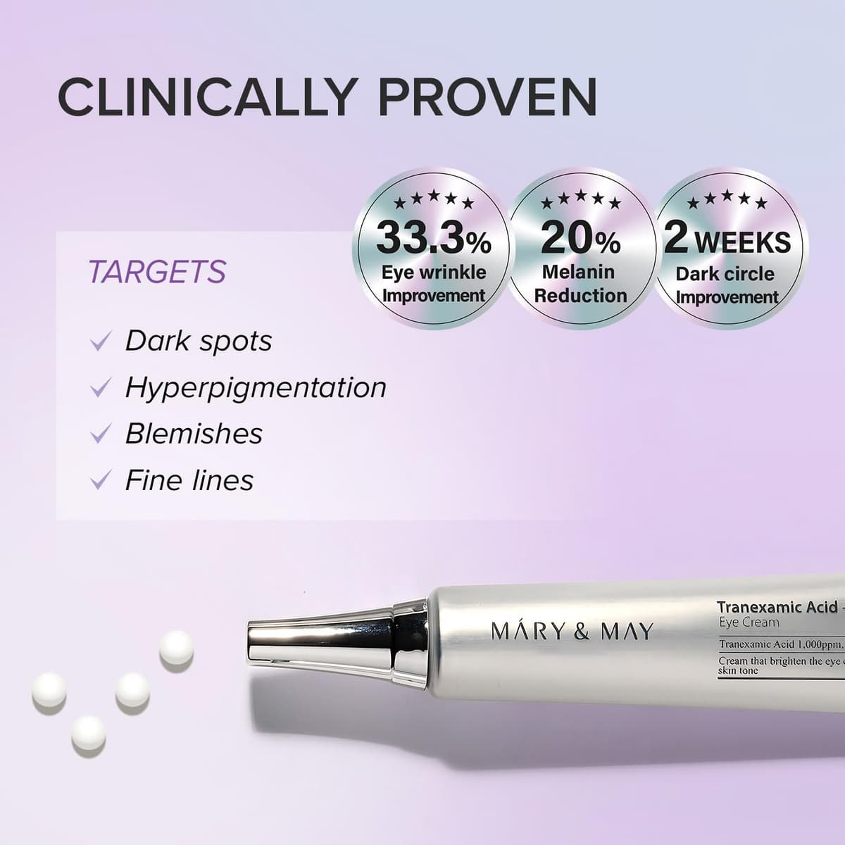 Mary&May Tranexamic Acid+Glutathione Eye Cream (Mini)