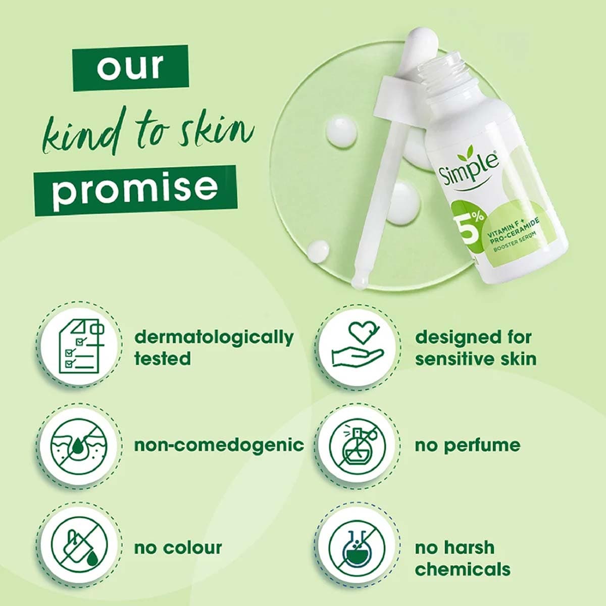 Simple 5% Vitamin F + Pro Ceramides Booster Serum