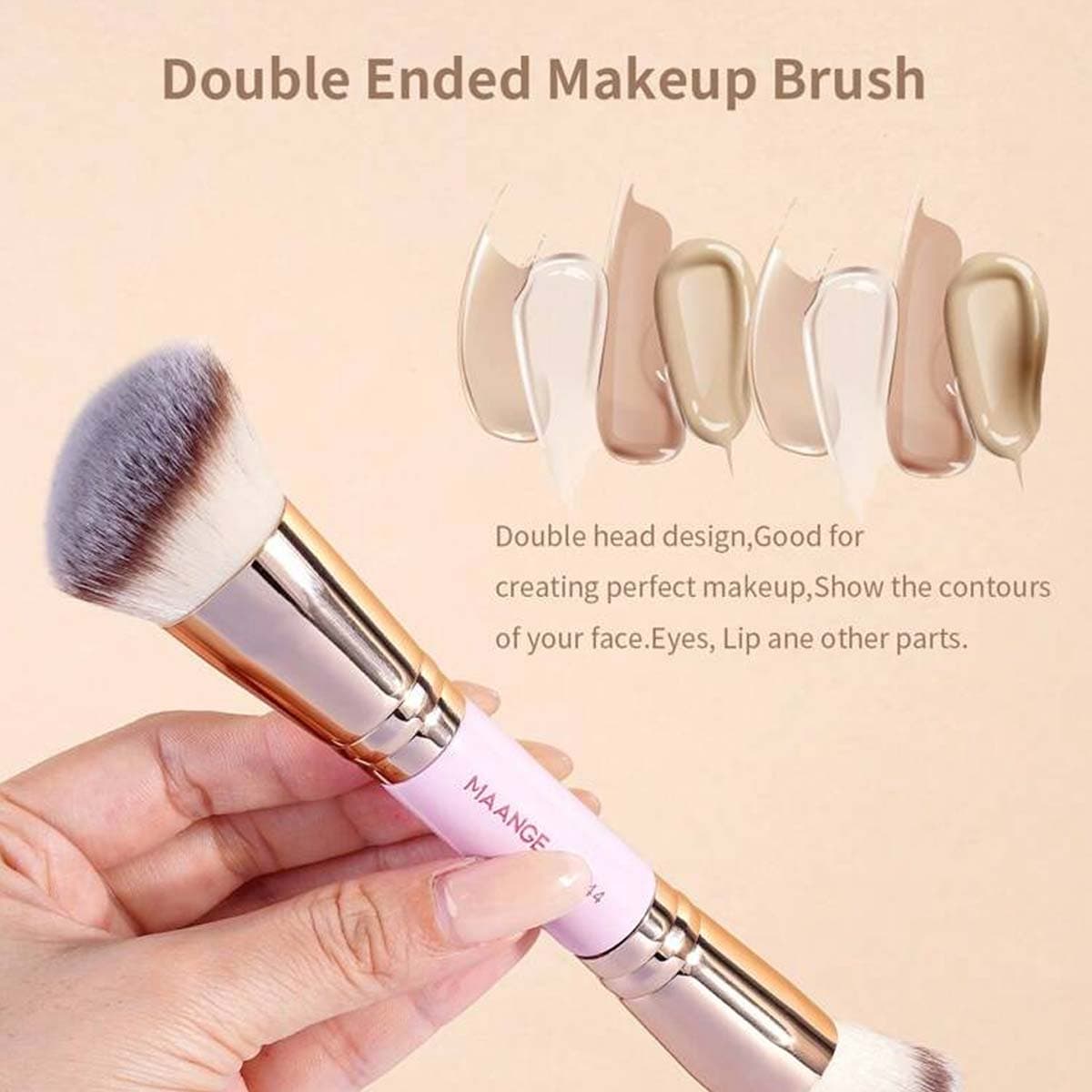 Maange Single Double-ended Foundation Makeup Brush With Box