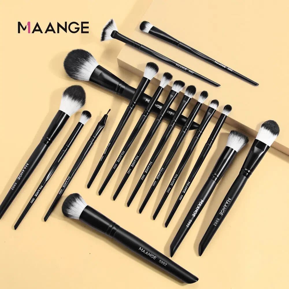 Maange 18 Pcs The Brush Set (Black)