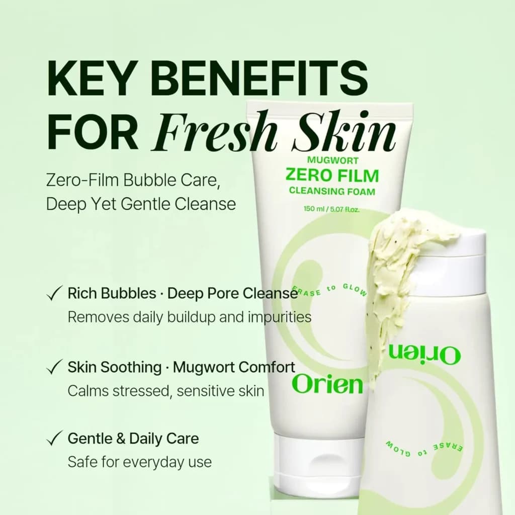Orien Mugwort Zero Film Cleansing Foam