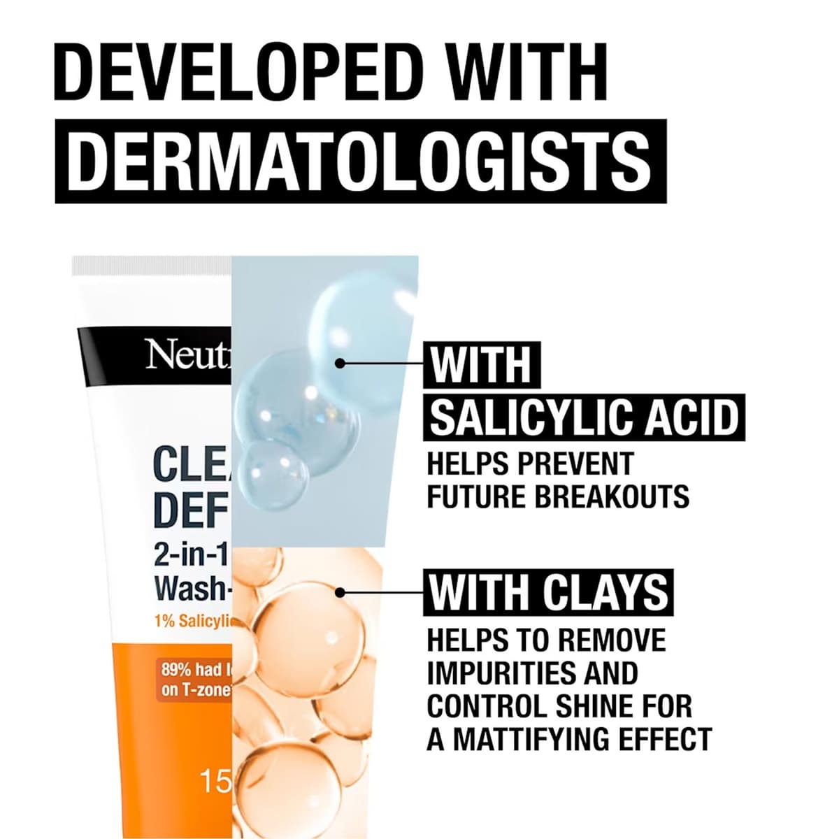 Neutrogena® Clear & Defend 2 in 1 Wash-Mask