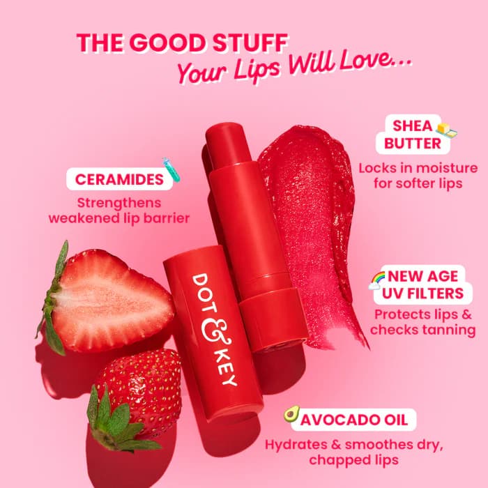 Dot & Key SPF 50+ Barrier Repair Hydrating Lip Balm (Strawberry Red)