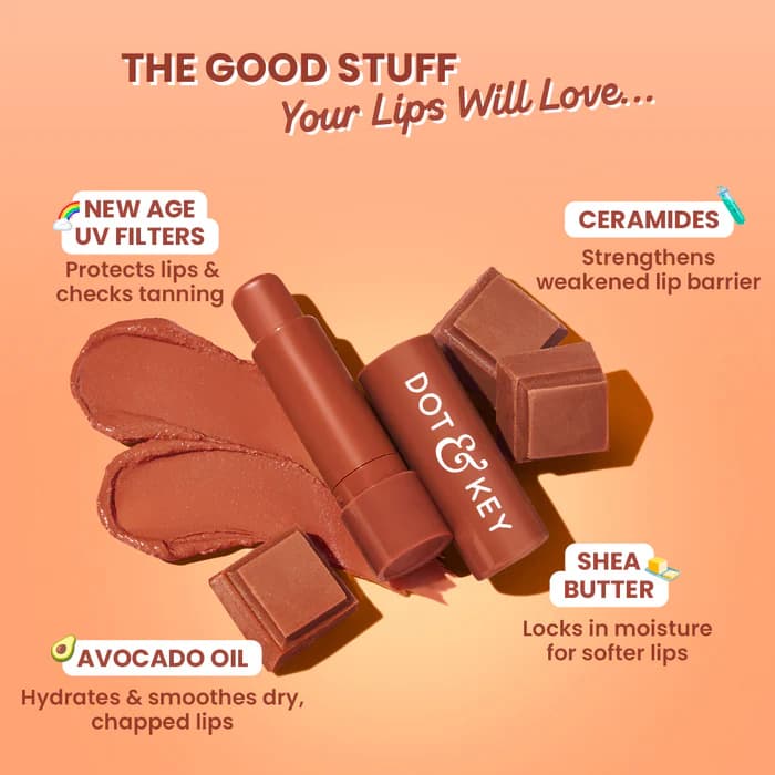 Dot & Key SPF 50+ Barrier Repair Hydrating Lip Balm (Cocoa Nude)
