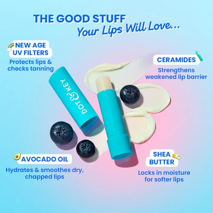 Dot & Key SPF 50+ Barrier Repair Hydrating Lip Balm (Blueberry Bliss)