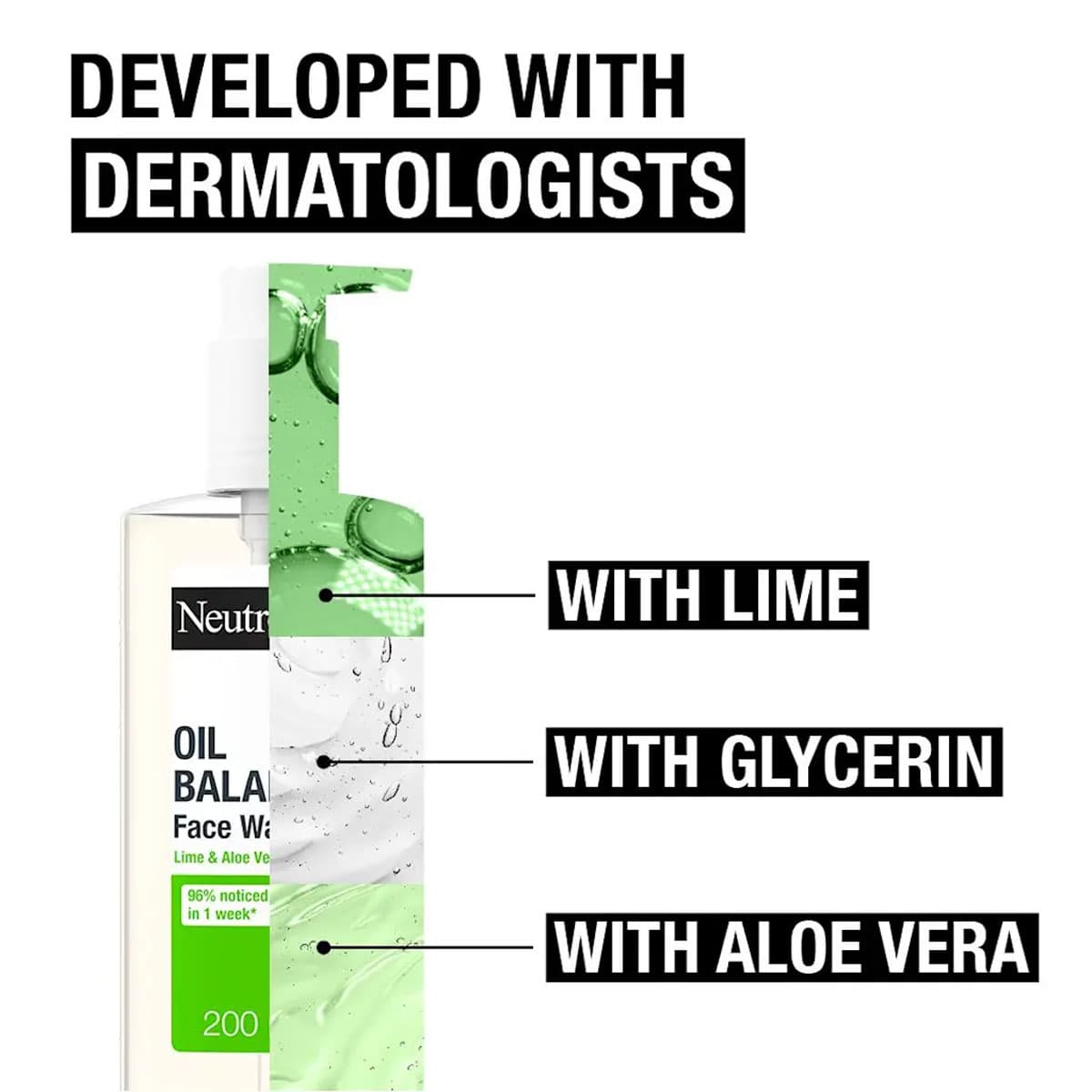 Neutrogena Oil Balancing Face Wash for Oily Skin with Lime & Aloe Vera