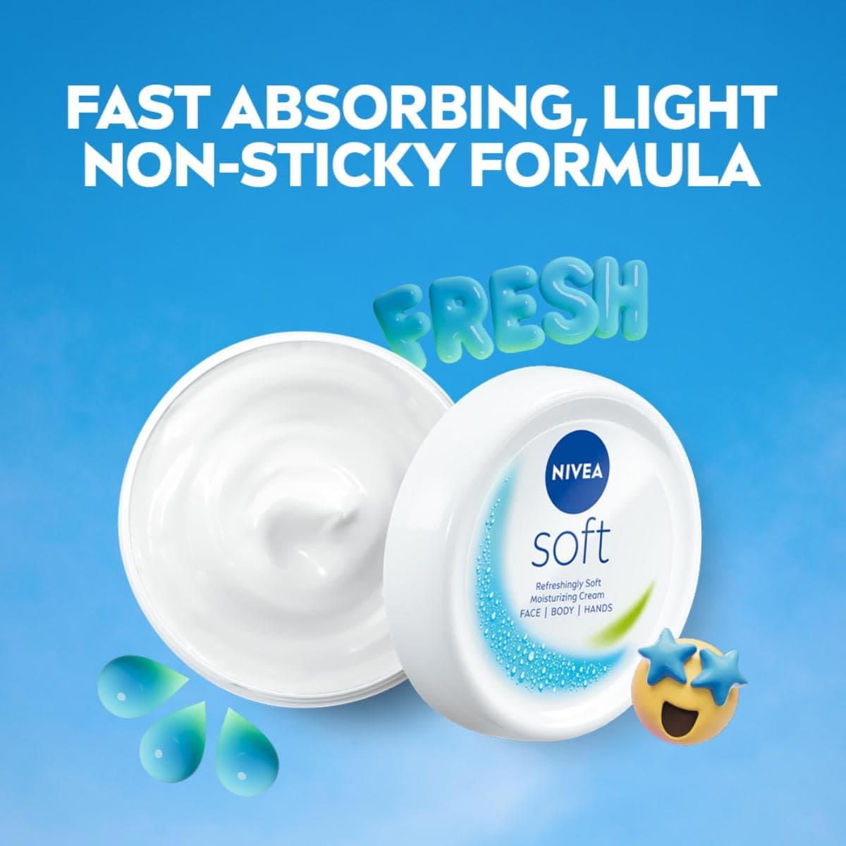 NIVEA Soft Light Moisturising Cream For Face | Body | Hands