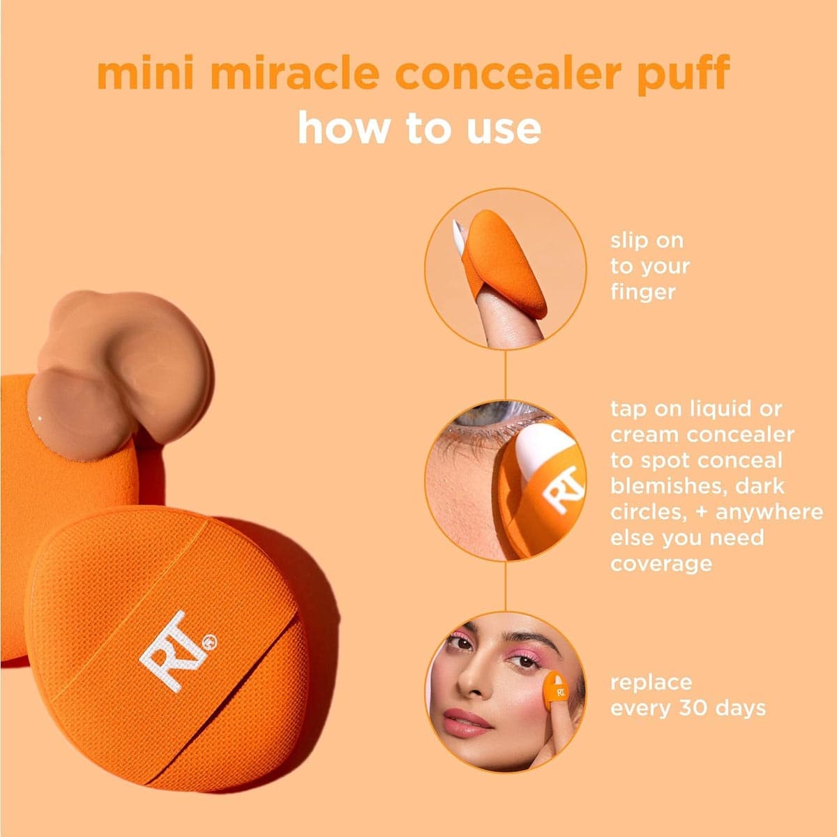 Real Techniques Mini Miracle Concealer Puff Trio