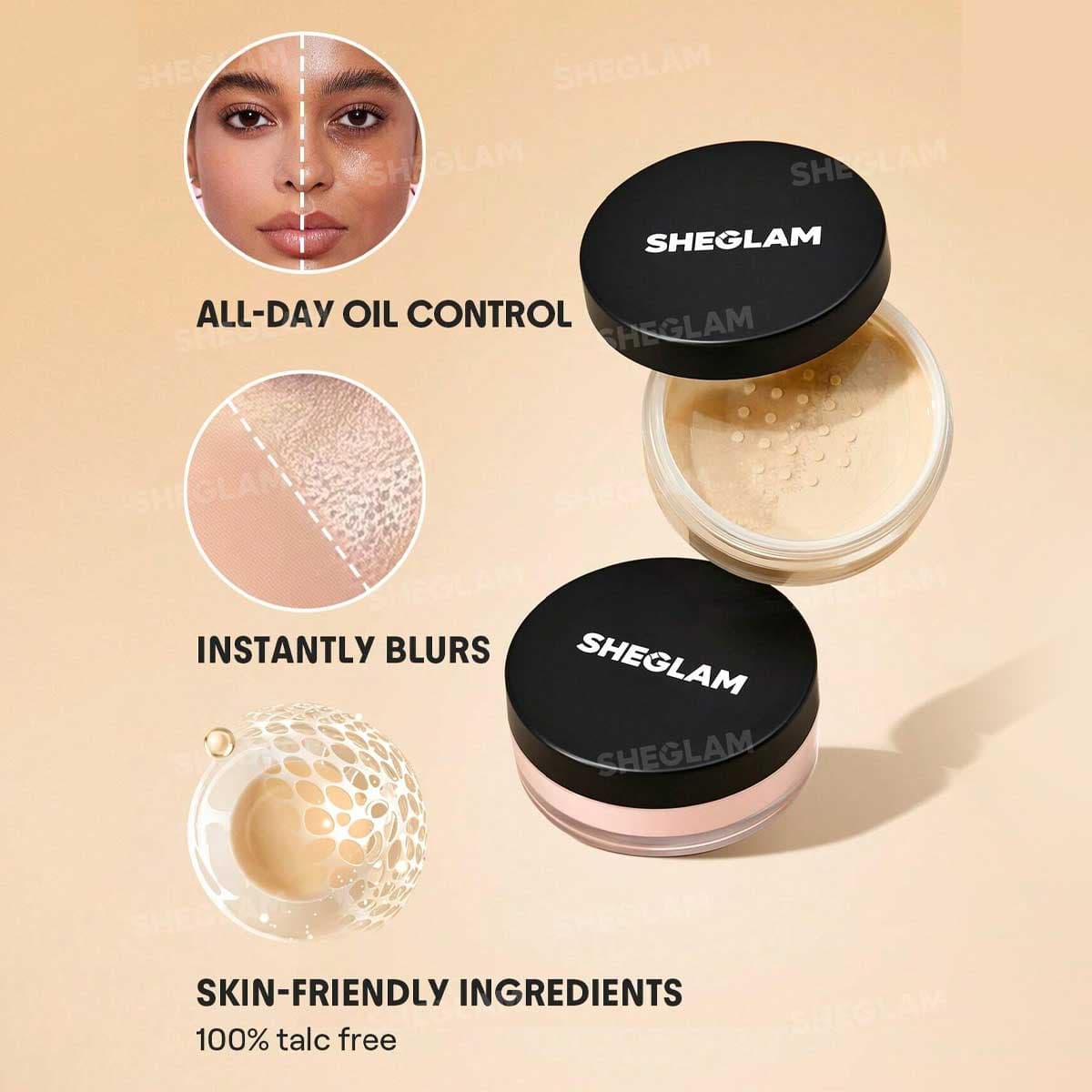 Sheglam Baked Glow Setting Powder - Light Brown