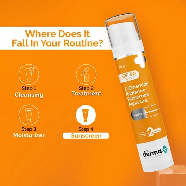 The Derma Co C-Cinamide Radiance Sunscreen Aqua Gel