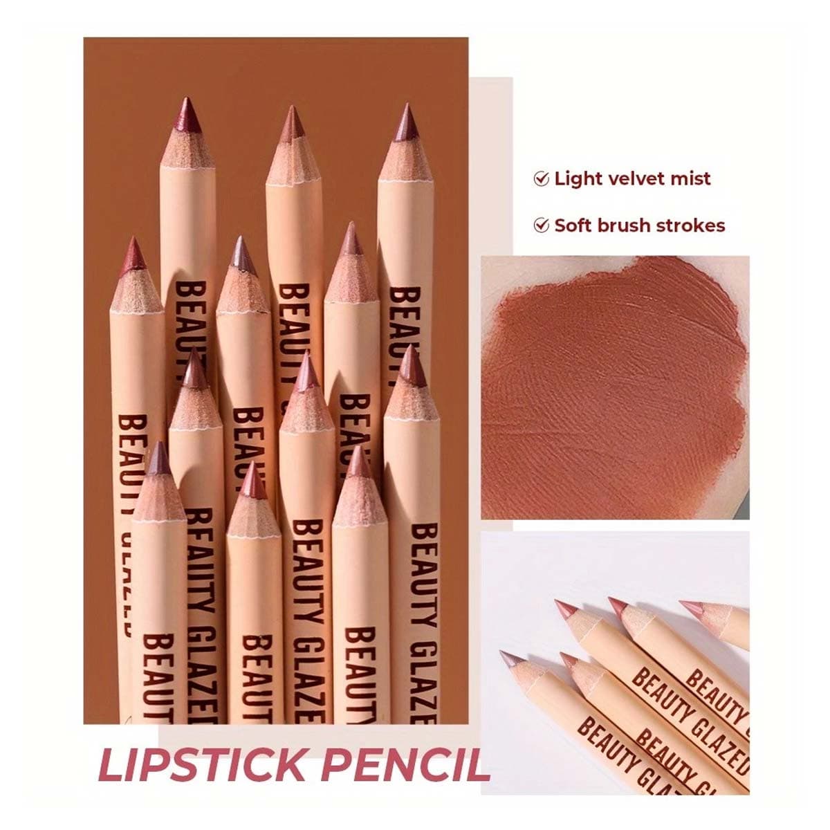 Beauty Glazed 12 Color Matte Lip Liner Set