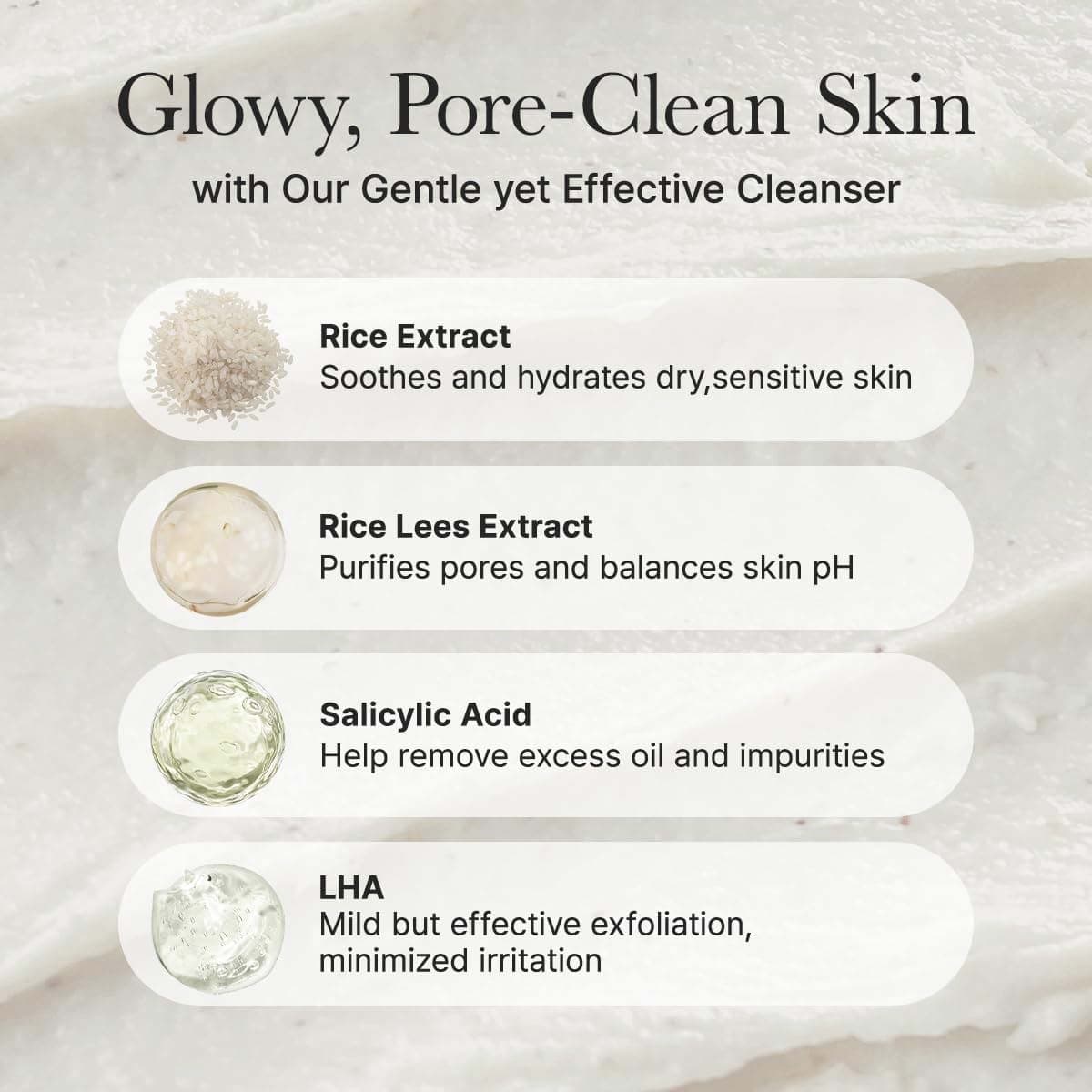 Arencia Rice+LHA Pore Control Rice Cake Cleanser