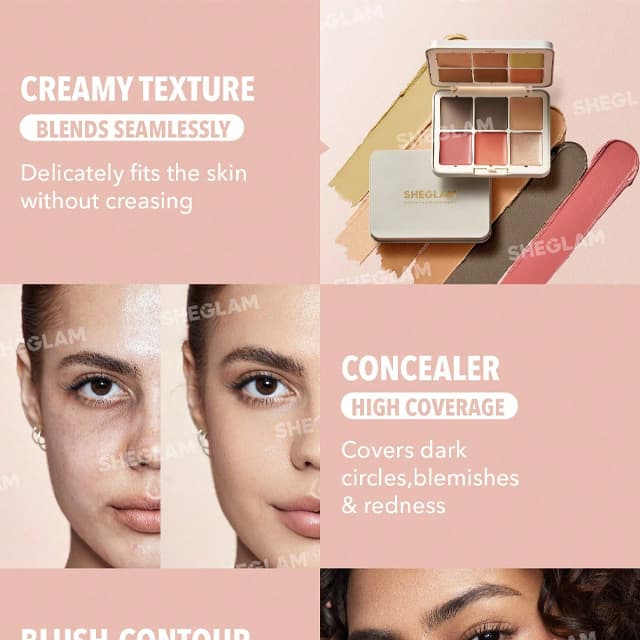 Sheglam All About That Face Multifunctional Face Palette-Vanilla Sculpt