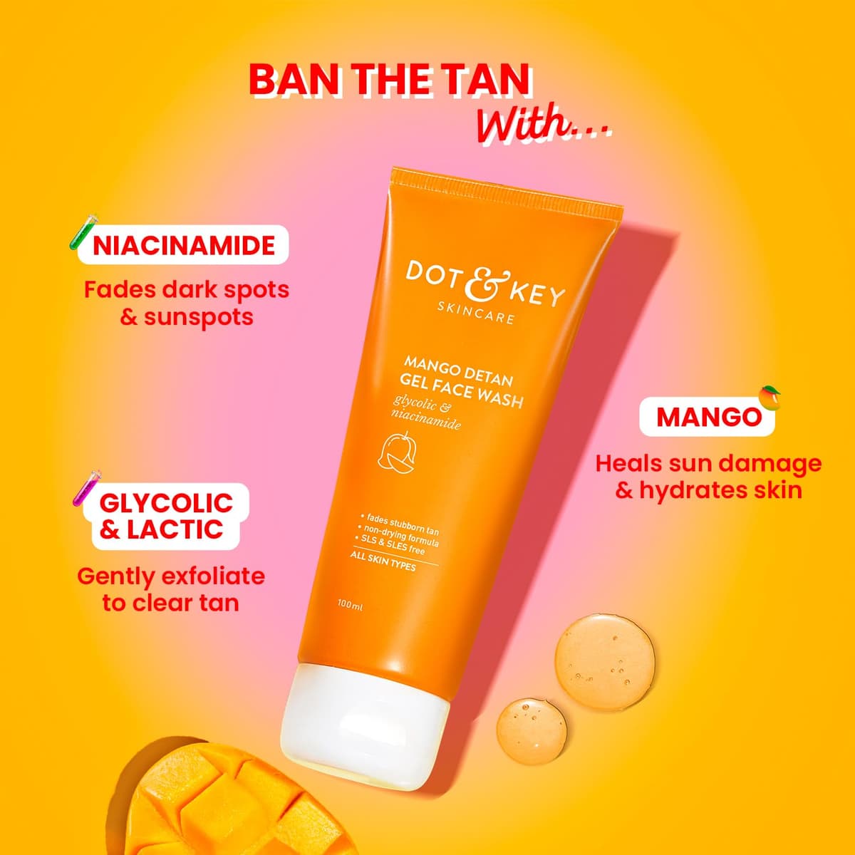 Dot & Key Mango Detan Gel Face Wash