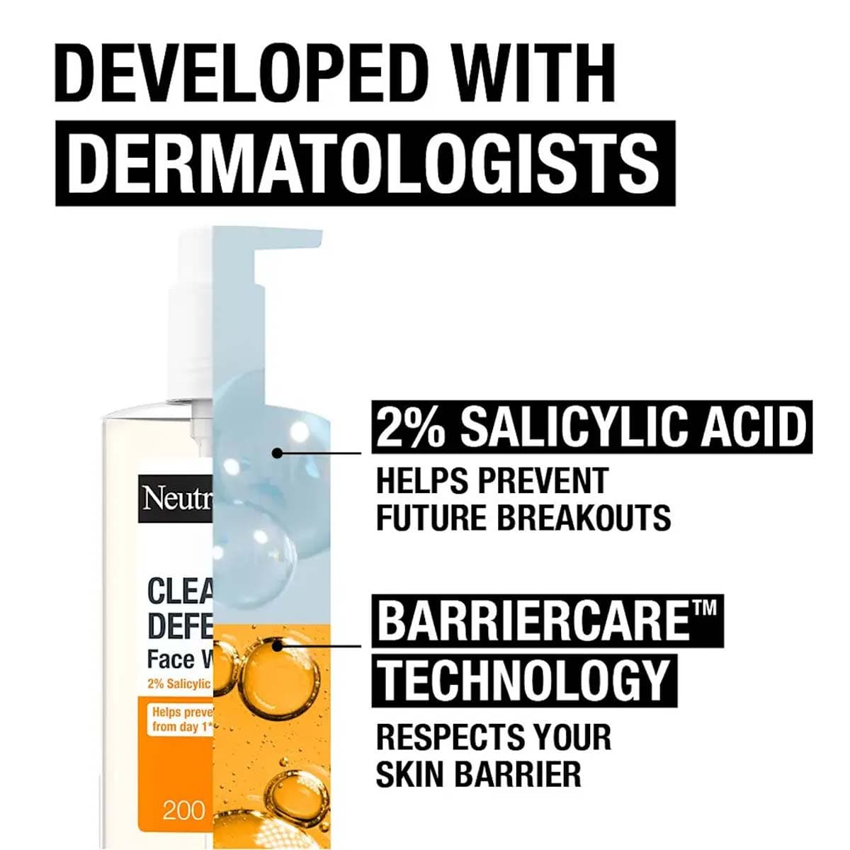 Neutrogena® Clear & Defend 2% Salicylic Acid Face Wash