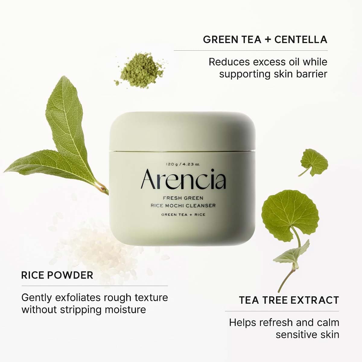 Arencia Fresh Green Rice Mochi Cleanser