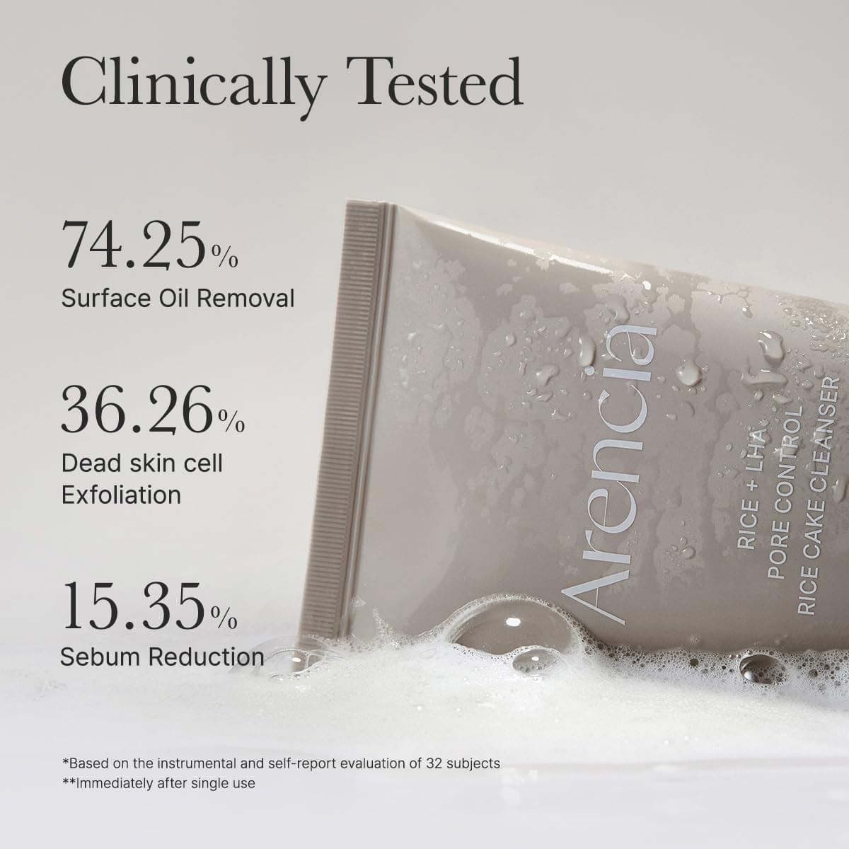 Arencia Rice+LHA Pore Control Rice Cake Cleanser