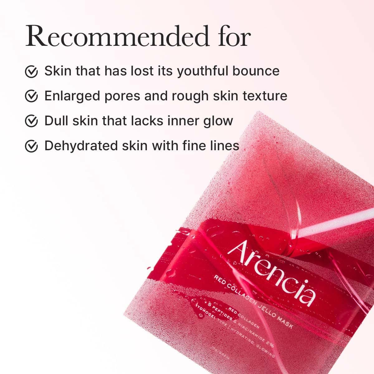 Arencia Red Collagen Jello Mask (4 Pcs Mask)