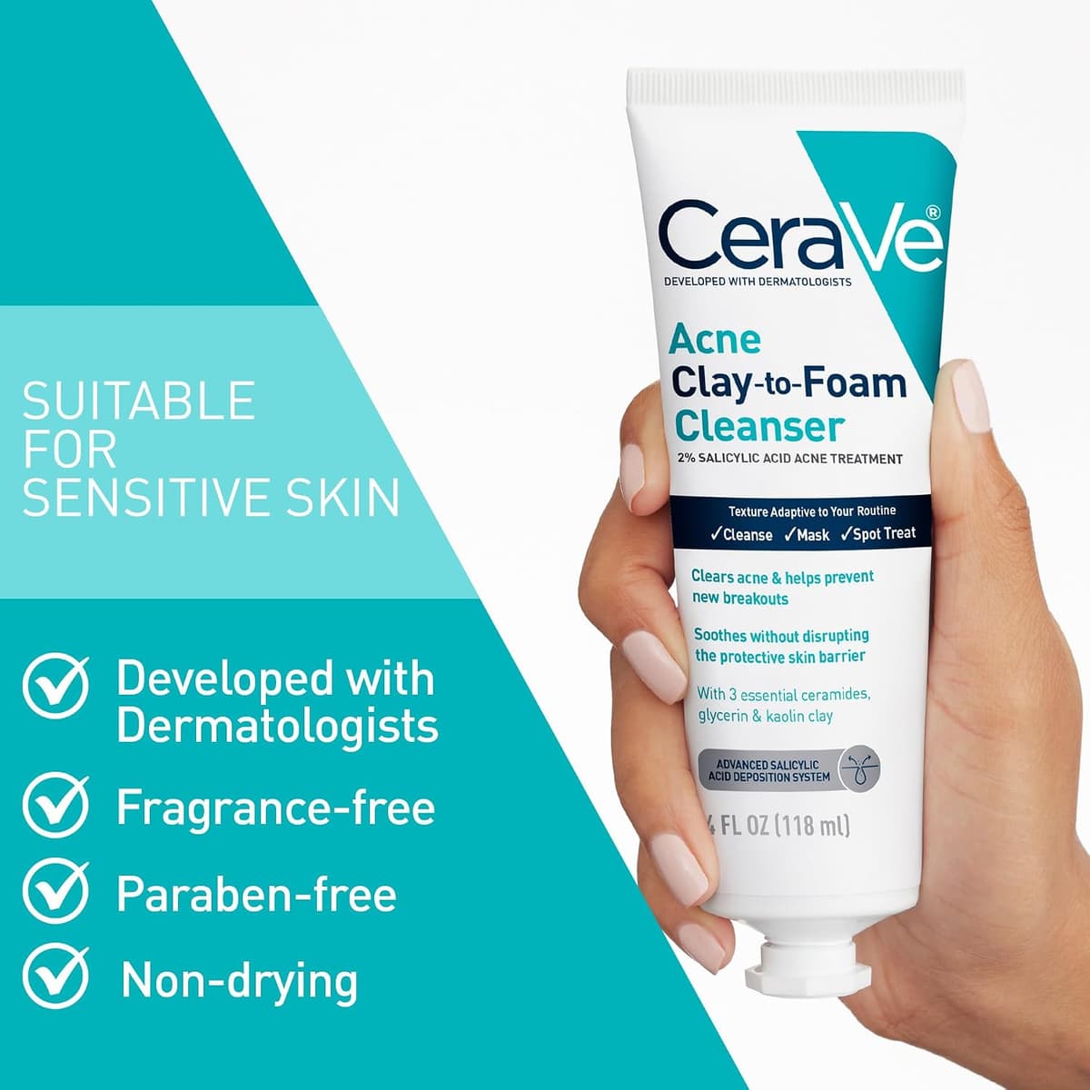 Cera Ve Acne Clay to Foam Cleanser