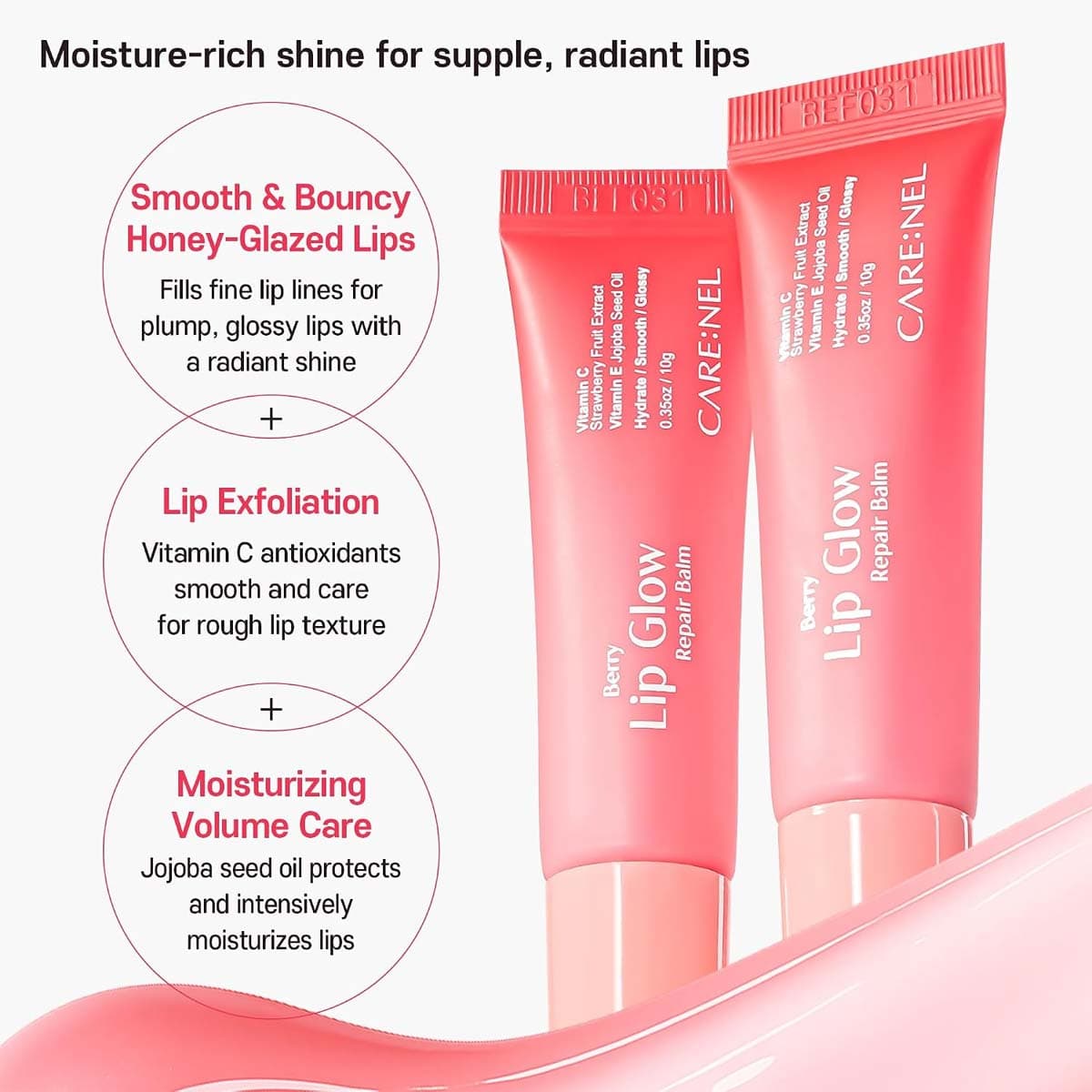 Care Nel Berry Lip Glow Repair Balm