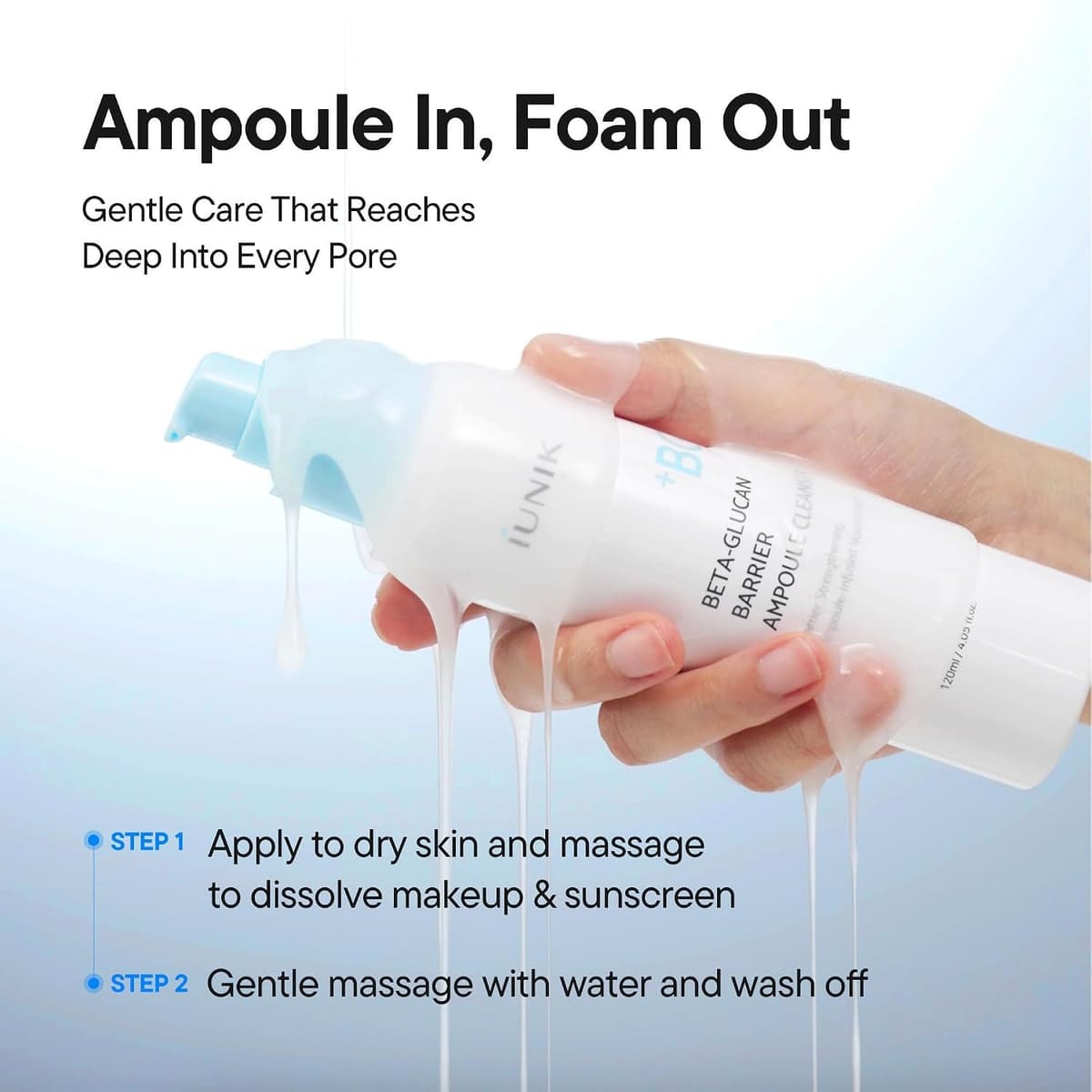 iUNIK Beta Glucan Barrier Ampoule Cleanser