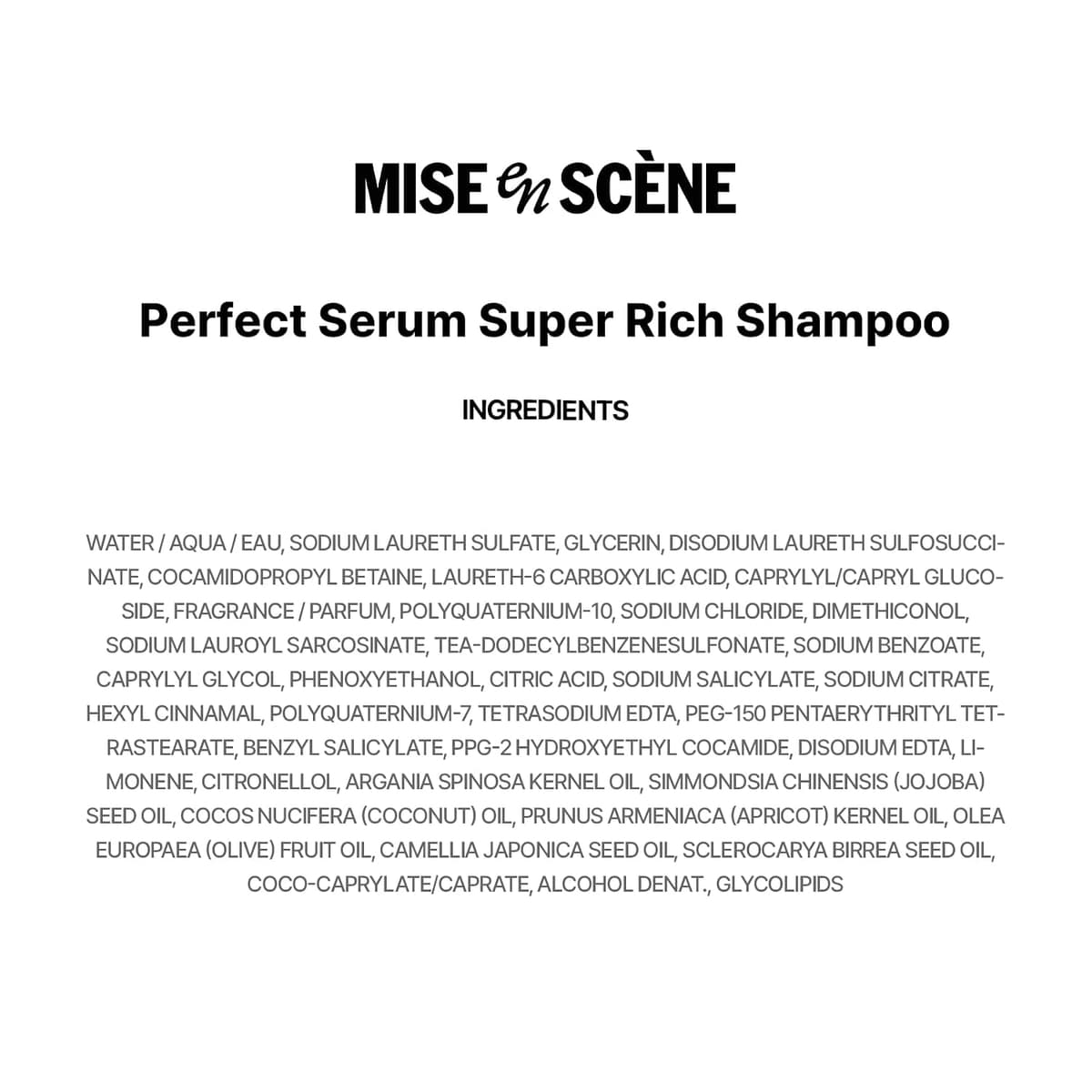 MISE en SCENE Perfect Serum Super Rich Shampoo