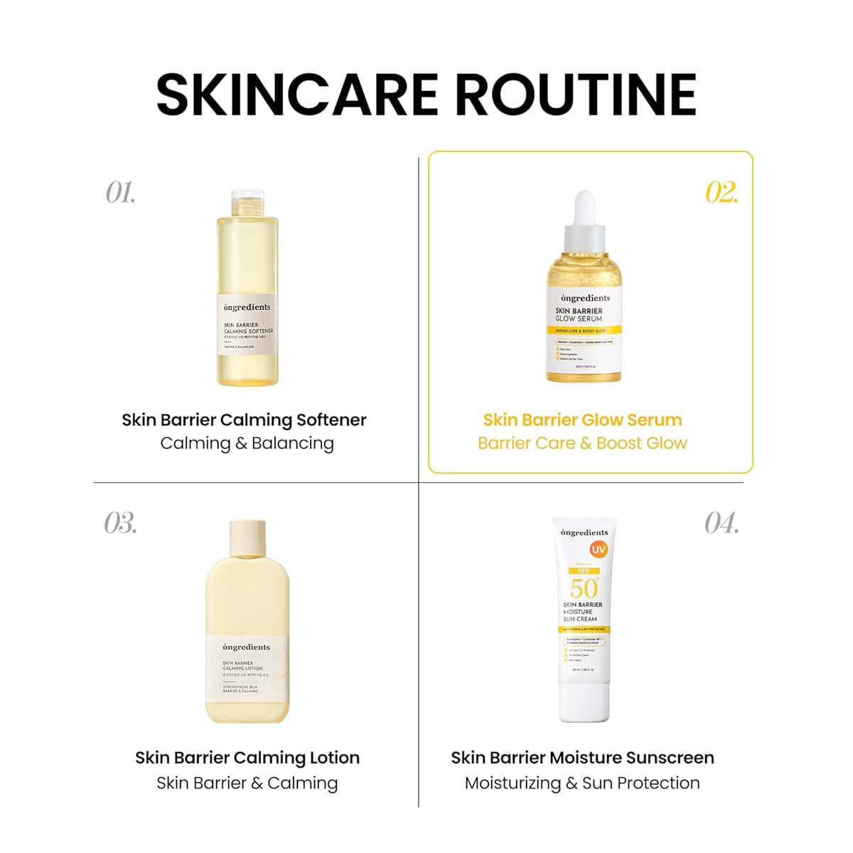 Ongredients Skin Barrier Glow Serum