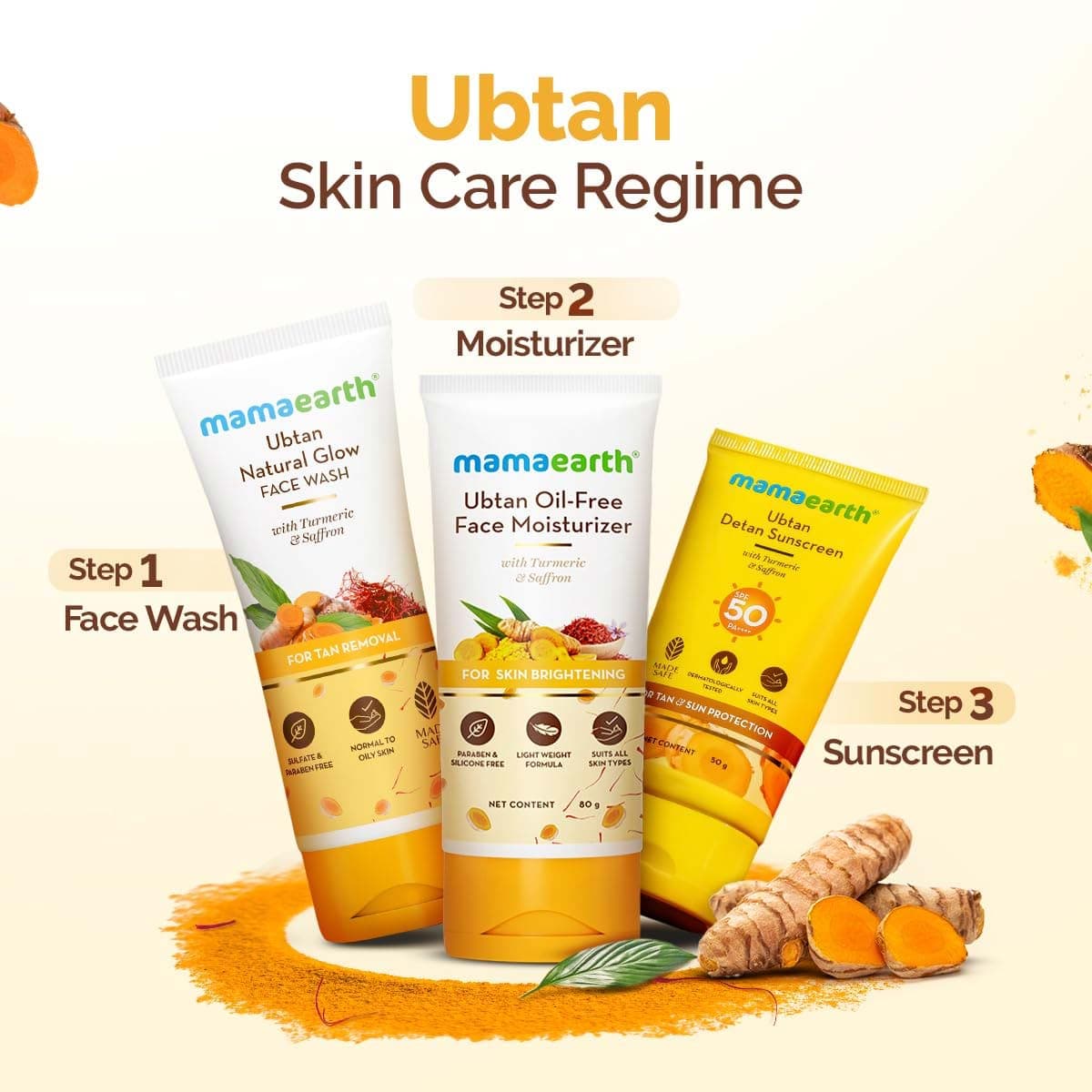 Mamaearth Ubtan Natural Glow Face Wash For Tan Removal