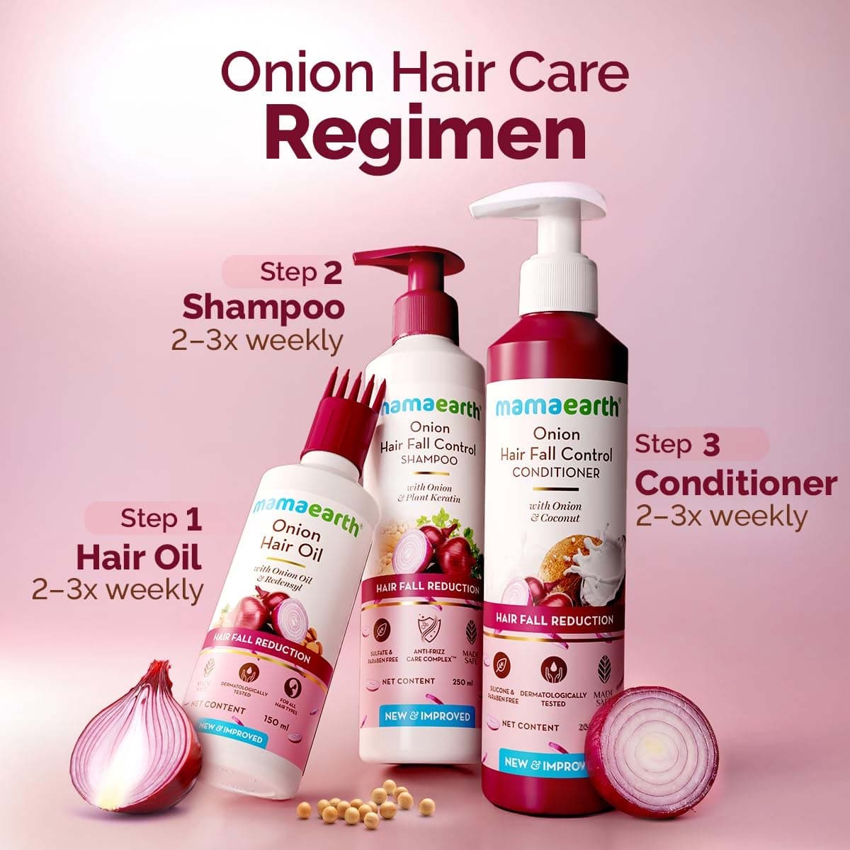 Mamaearth Onion Hair Fall Control Shampoo