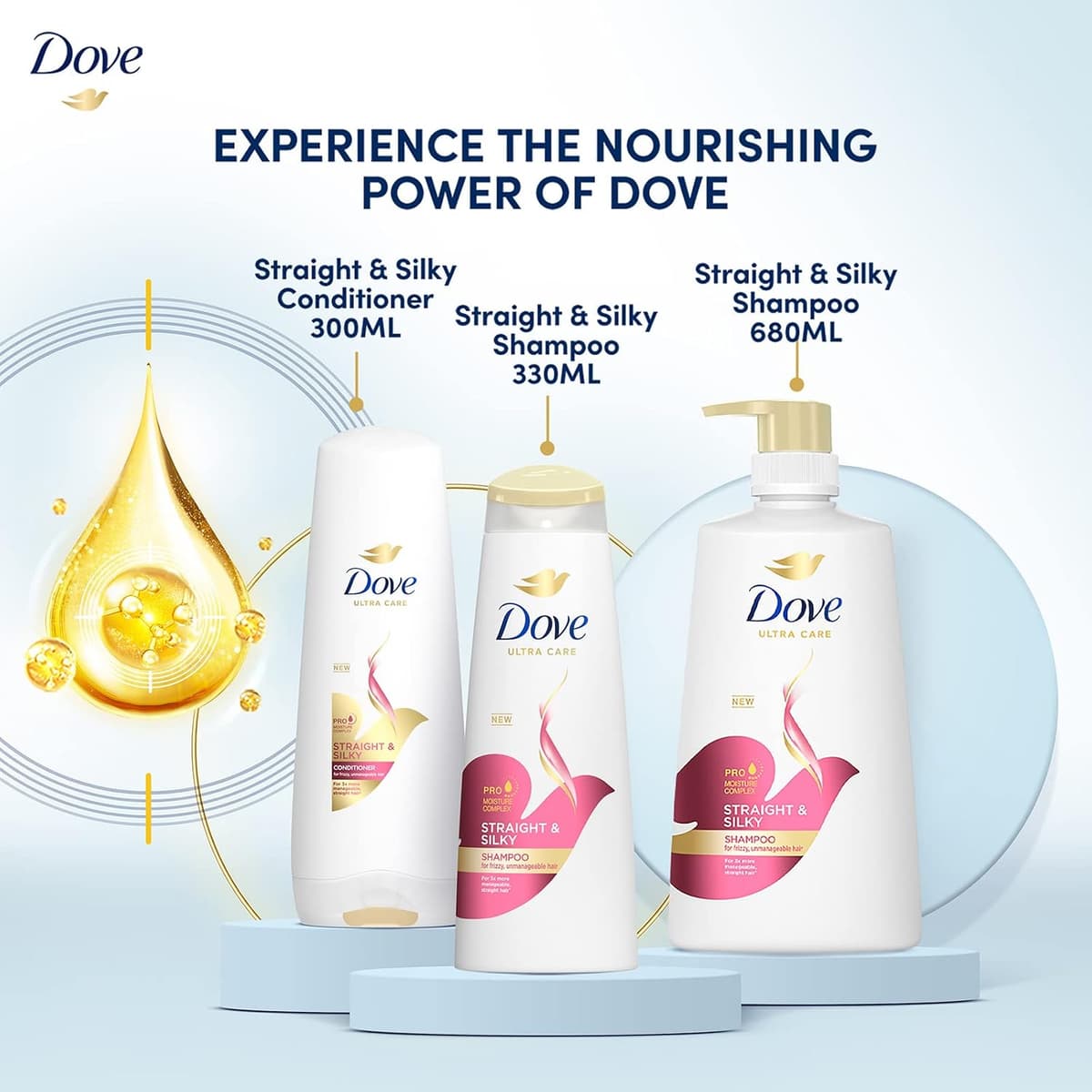 Dove Ultra Care Straight & Silky Shampoo