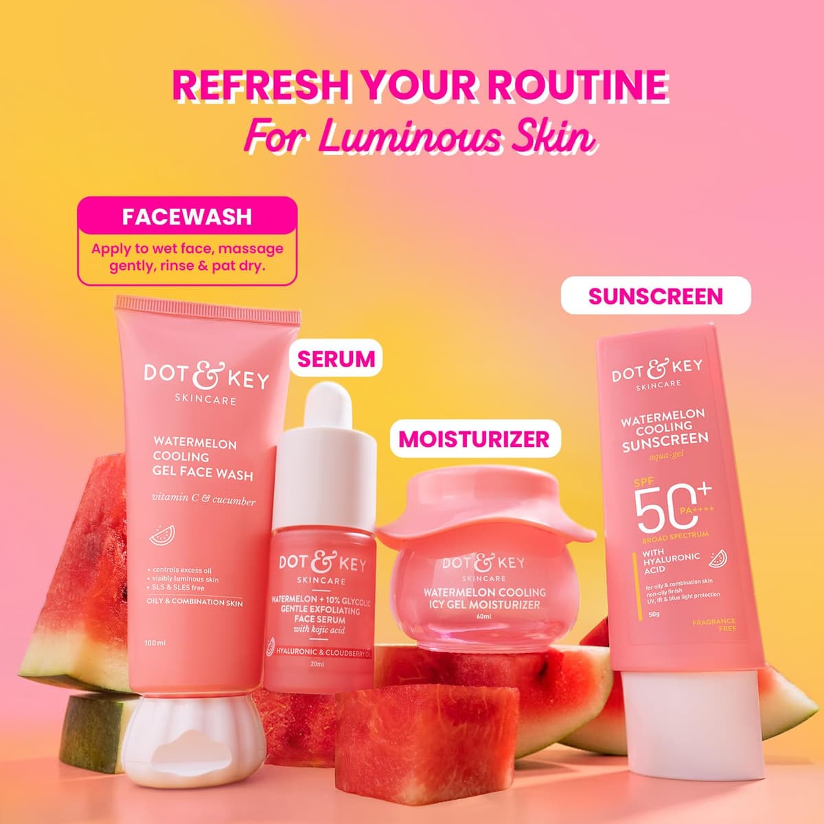Dot & Key Watermelon Refresh Gel Face Wash