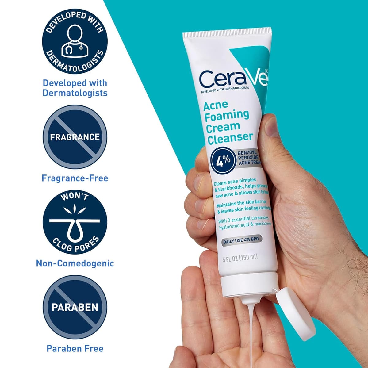 CeraVe Acne Foaming Cream Cleanser (USA Variant)