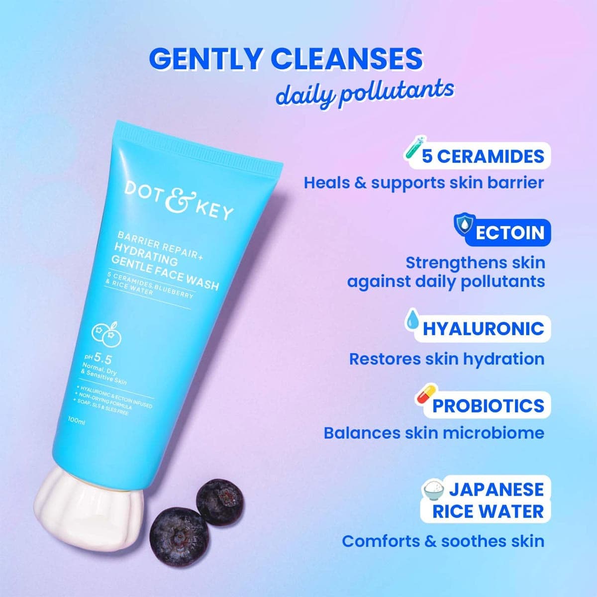 Dot & Key Barrier Repair Hydrating Gentle Face Wash