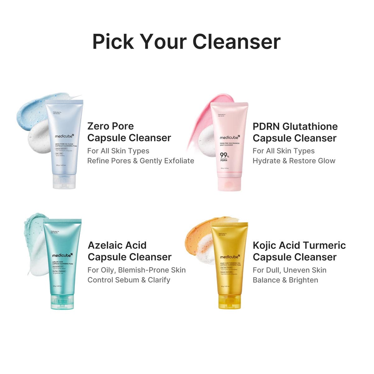 Medicube Kojic Acid Turmeric Vita Capsule Cleansing Foam
