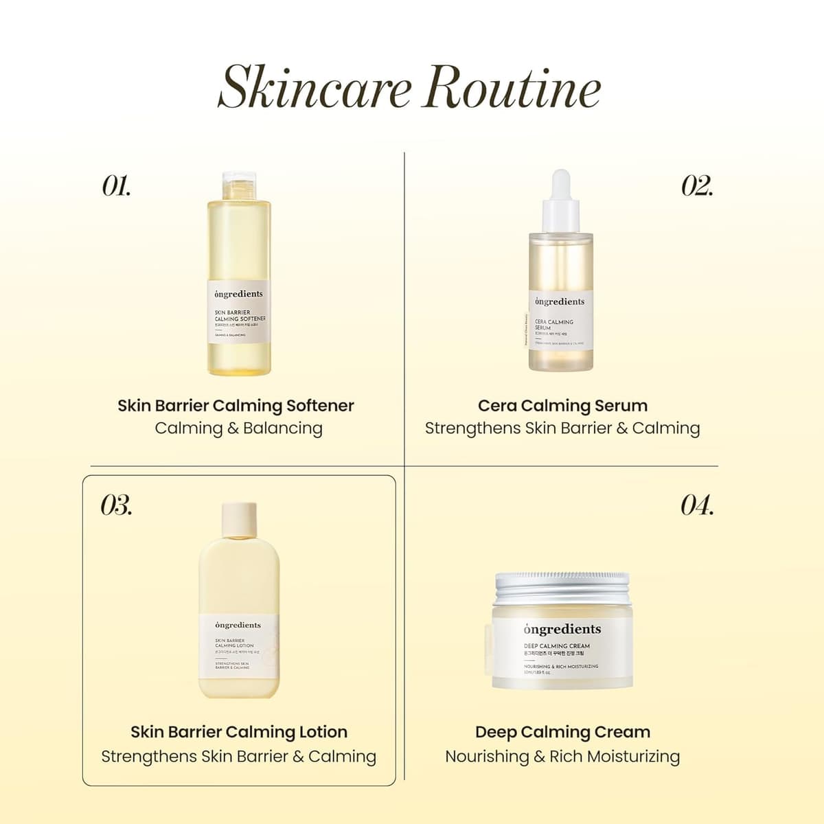 Ongredients Skin Barrier Calming Lotion