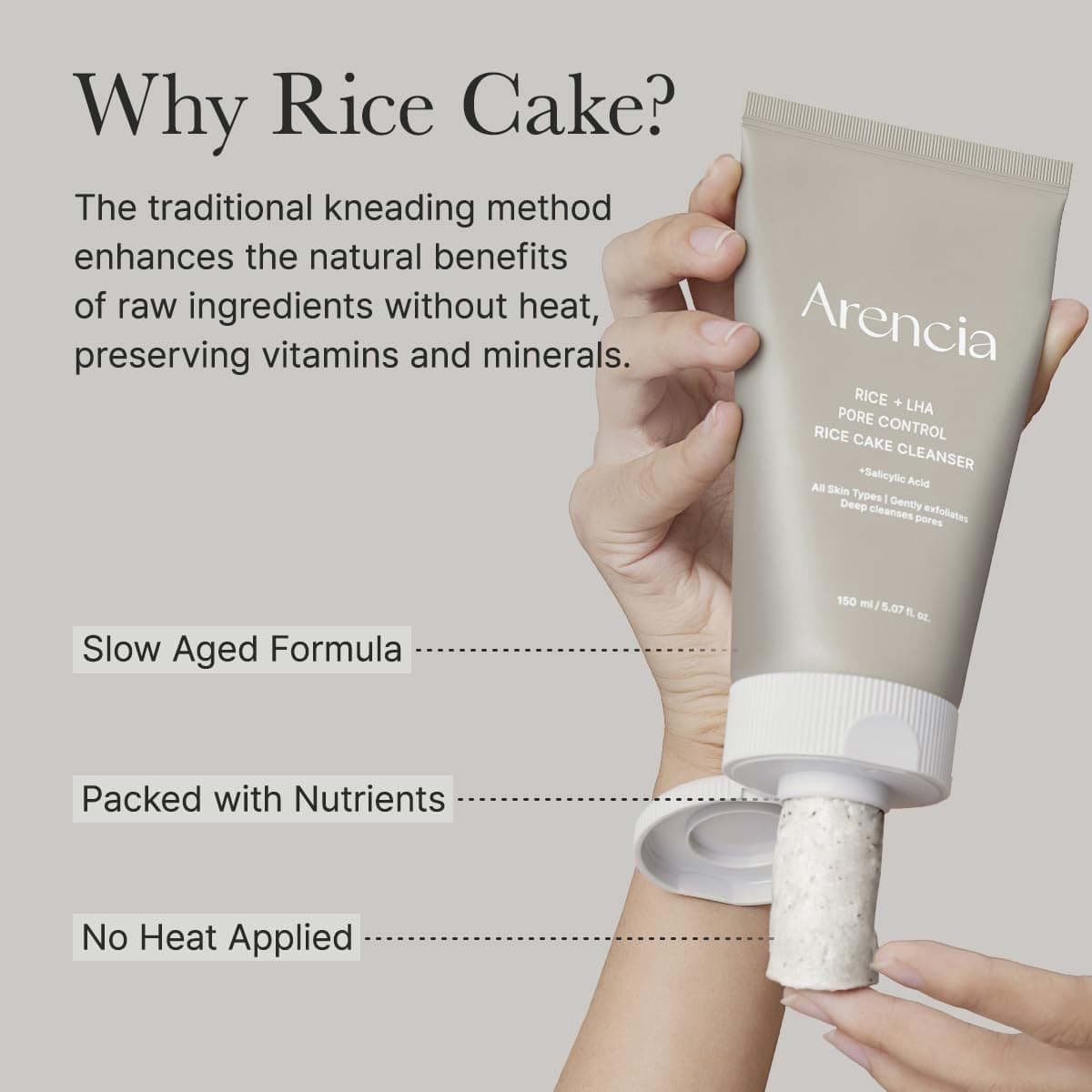 Arencia Rice+LHA Pore Control Rice Cake Cleanser