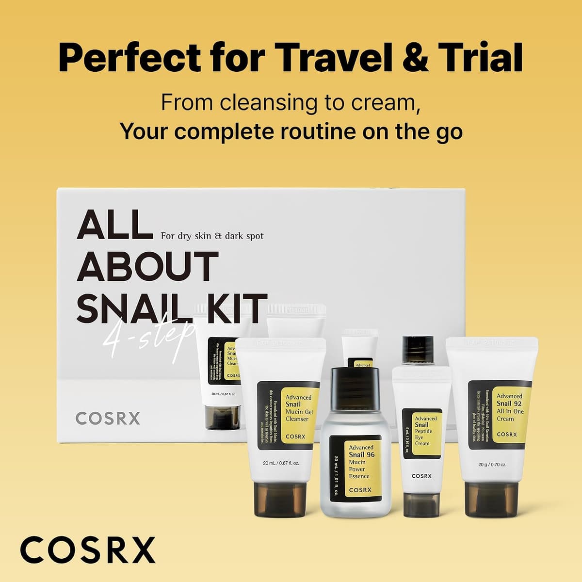 Cosrx All About Snail Kit (4-step) For Dry Skin & Dark Spot