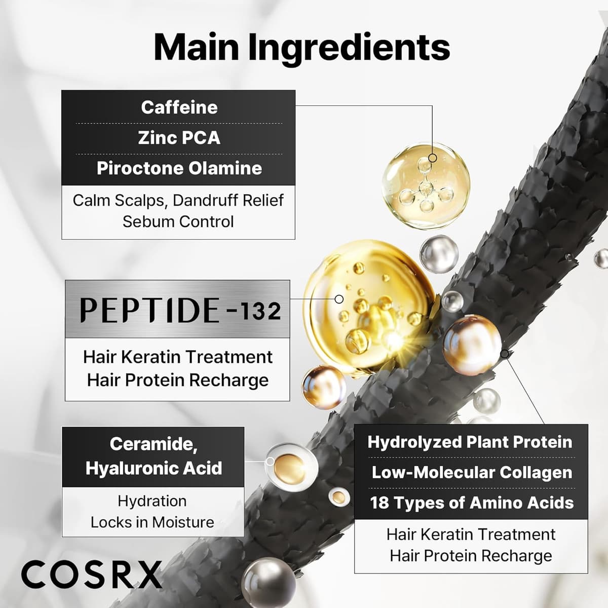 Cosrx Peptide 132 Ultra Perfect Hair Bonding Shampoo
