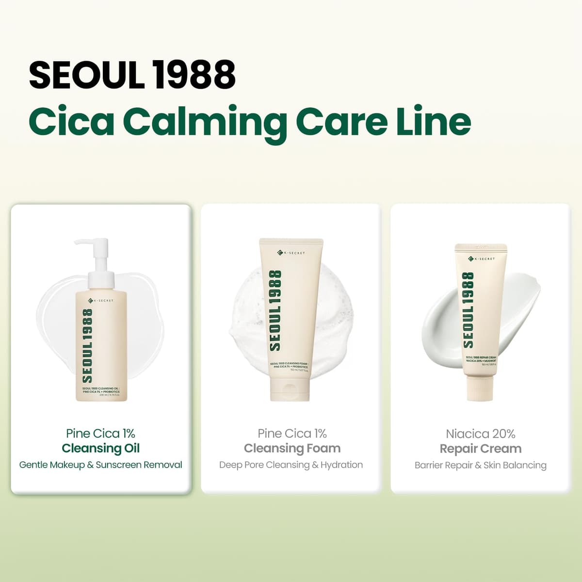 K SECRET SEOUL 1988 Cleansing Oil : Pine Cica 1% + Probiotics