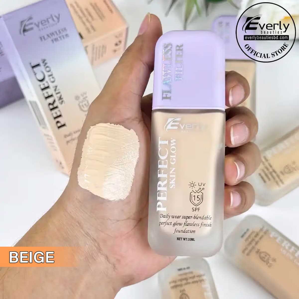 Everly Beauties Perfect Skin Glow Foundation SPF 15