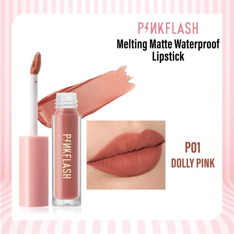 Pink Flash PF LO1 Liquid Matte lipstick (Buy 1 Get 1 Free)