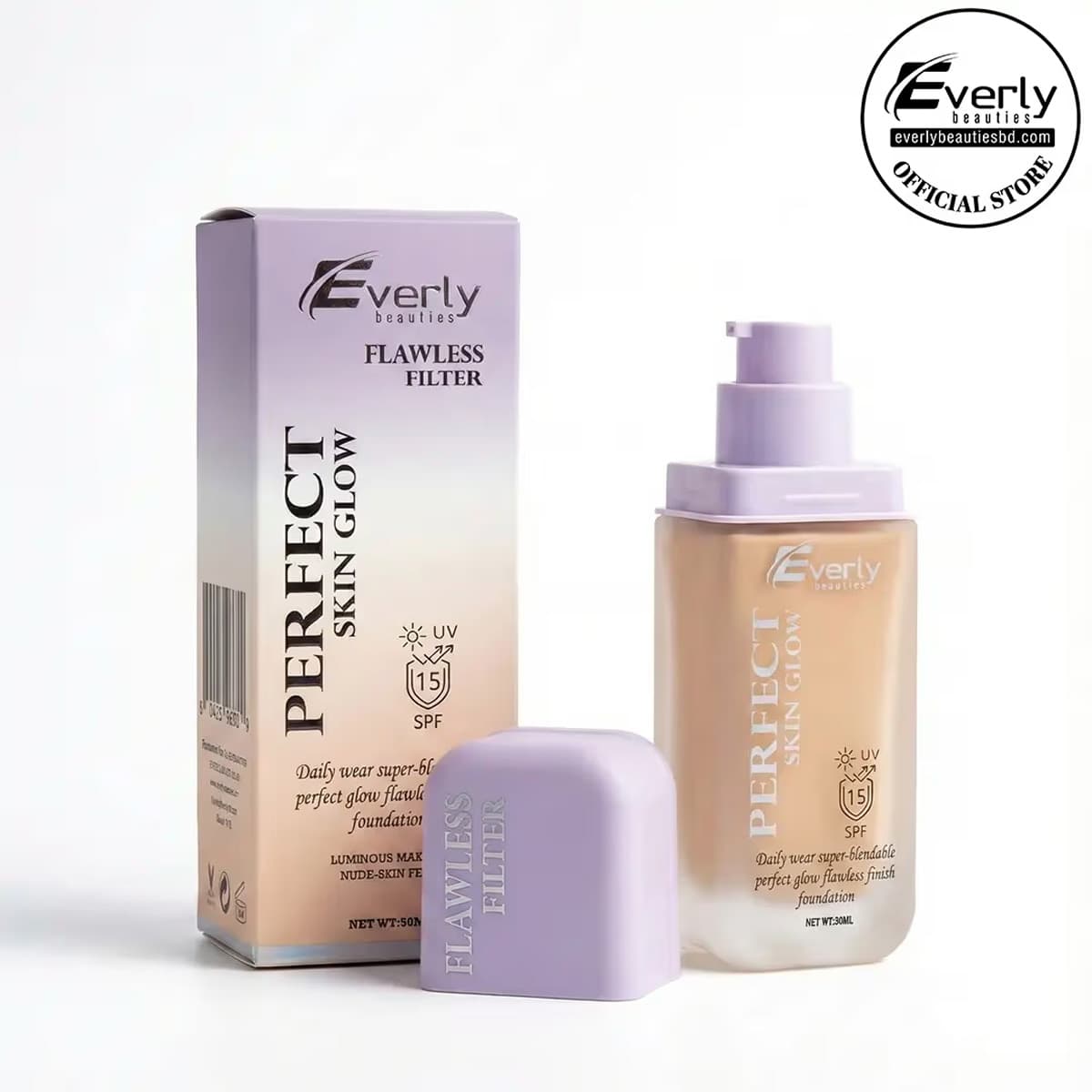 Everly Beauties Perfect Skin Glow Foundation SPF 15